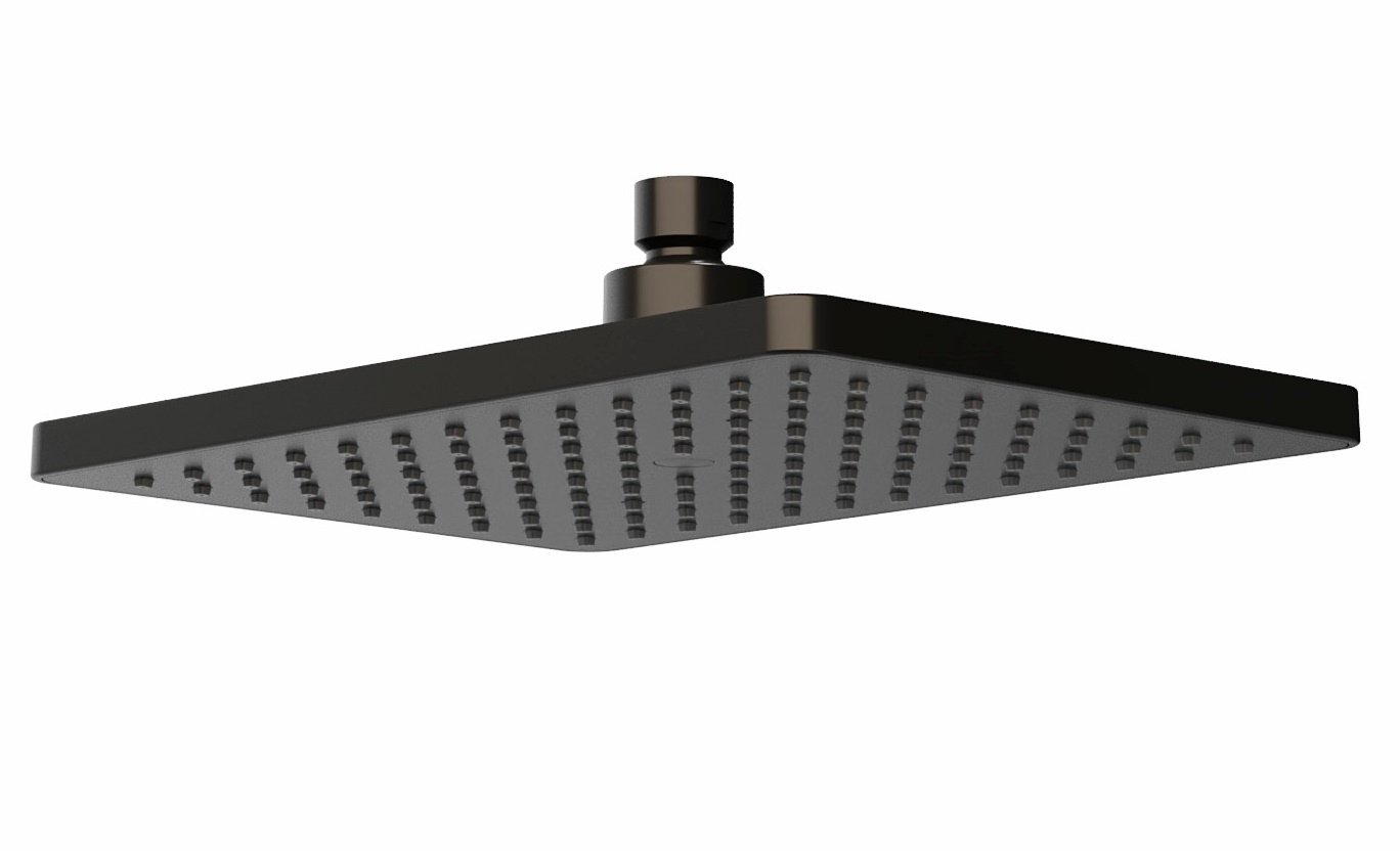 REPUESTO FLOR DE DUCHA RECTANGULAR 260x188mm NEGRA